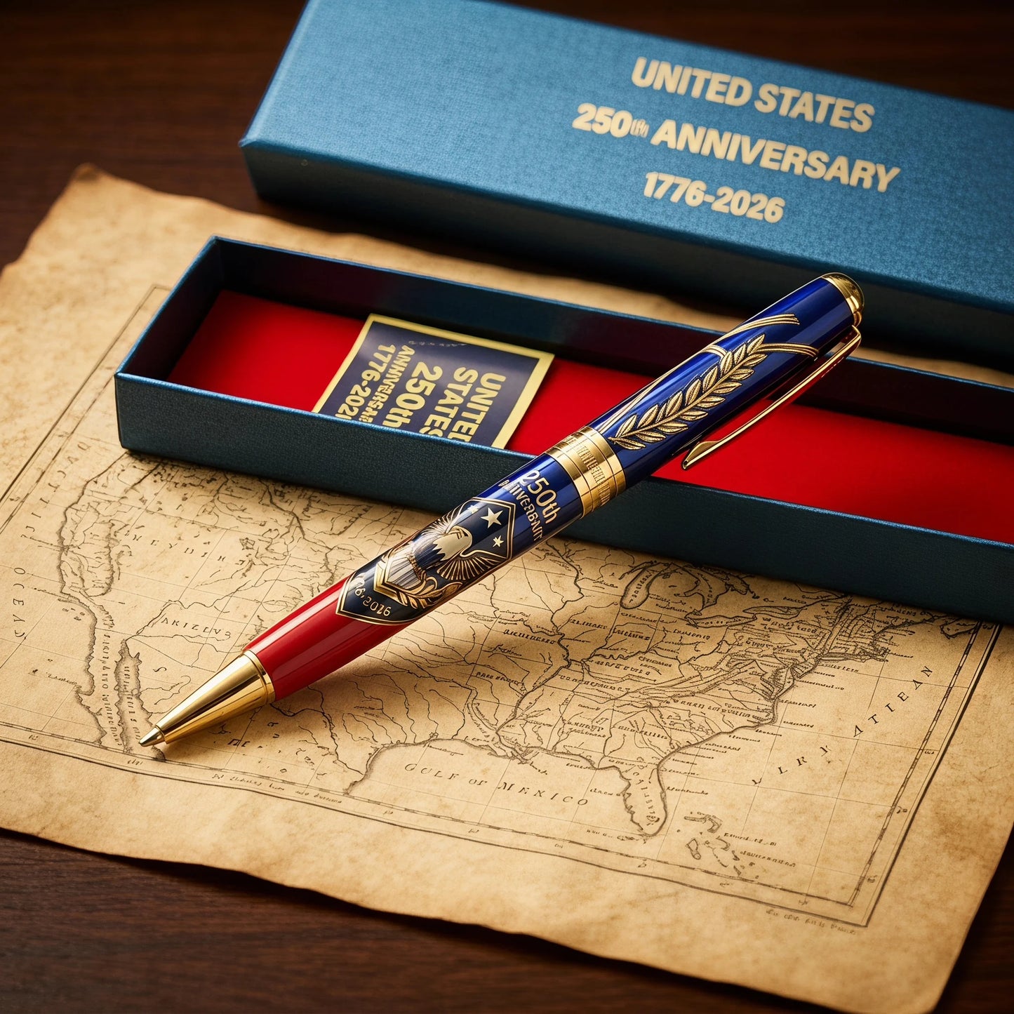 250th Anniversary Commemorative Ballpoint Pen 1776-2026 Collector's Item for Men Lawyers History Enthusiasts