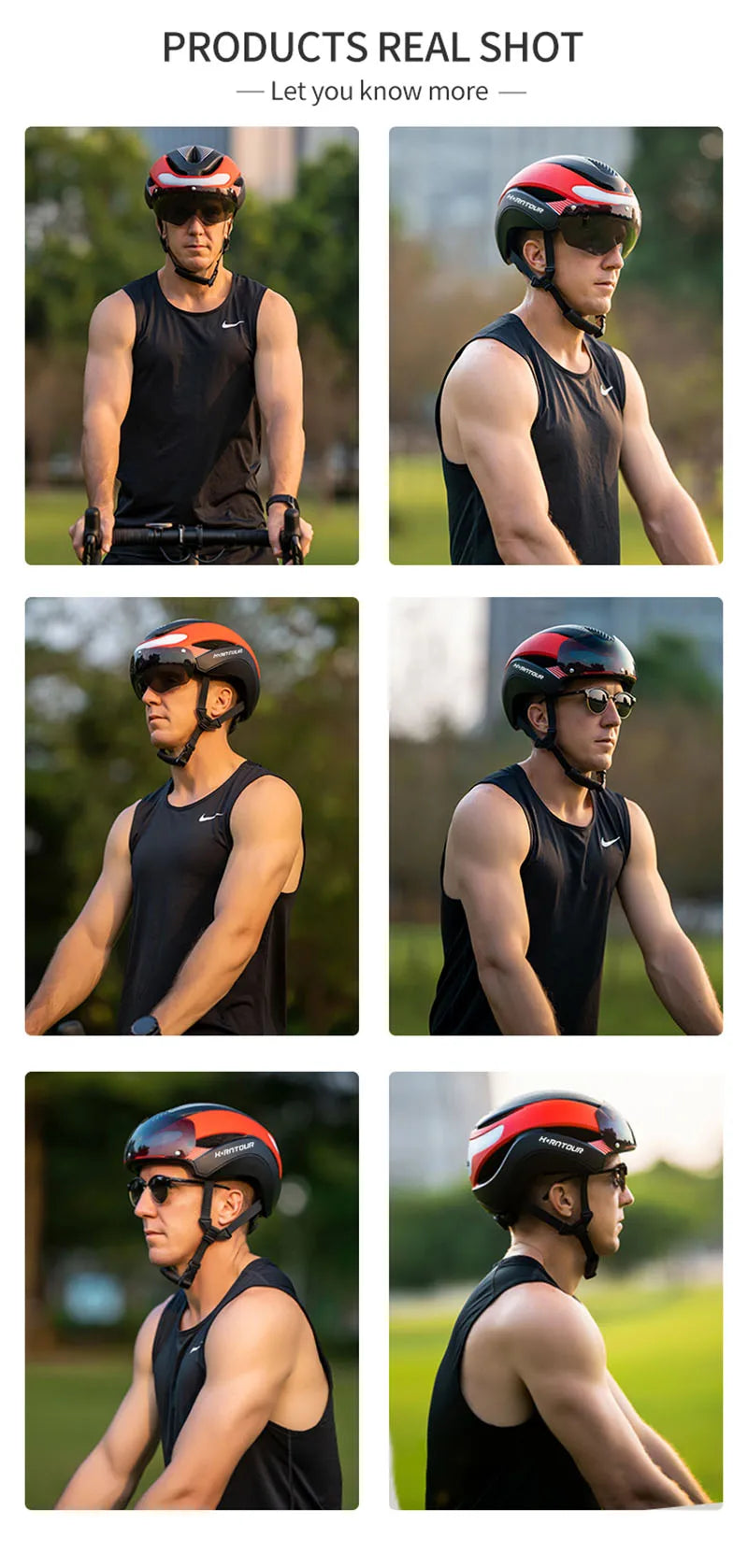 Horntour New Bicycle Helmet Ride Lights Racing Road Bike Helmet Men and Women Outdoor Sports Pro Cycling Bicicleta Safety Cap ﻿
