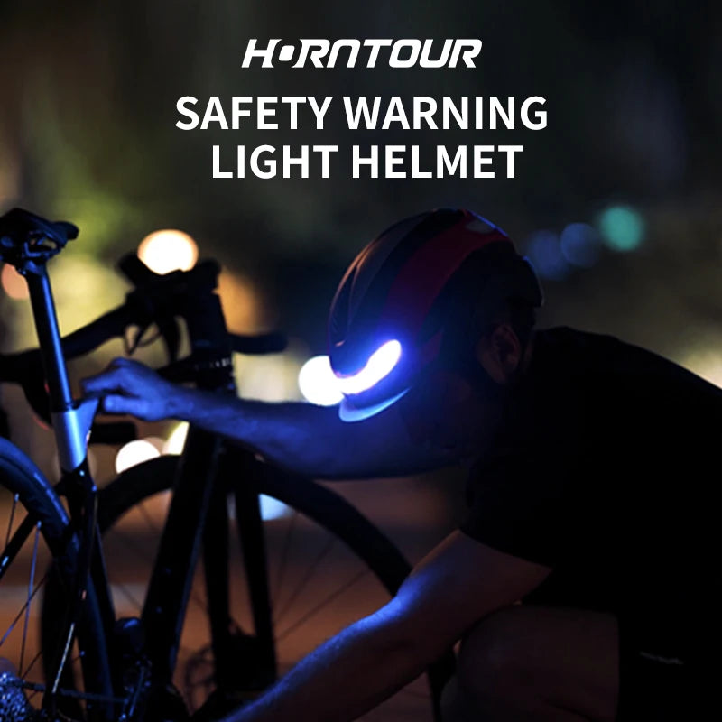 Horntour New Bicycle Helmet Ride Lights Racing Road Bike Helmet Men and Women Outdoor Sports Pro Cycling Bicicleta Safety Cap ﻿