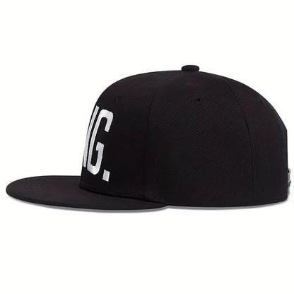 1piece Unisex King Letter Embroidery Hip Hop Hat Outdoor Adjustable Sunscreen Leisure Hat Spring Autumn Travel Tourism Vacation