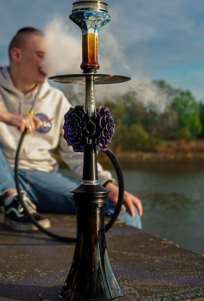 MOZE KVZE Grid ROSE Hookah Shisha Set Arabic Hookah Single Tube