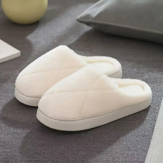 2025 Winter Plush Slippers - Cozy Non-Slip Indoor Warm House Shoes, Cute Lightweight Couple's Unisex Thick Sole Home Slippers
