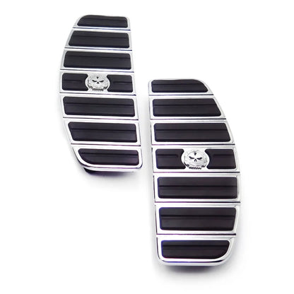Motorcycle Chrome Skull Zombie Rider Footboard Insert Kit For 1980-Up Harley Davidson TOURING FLHT FLT FLTR FLHR FLHS SOFTAIL