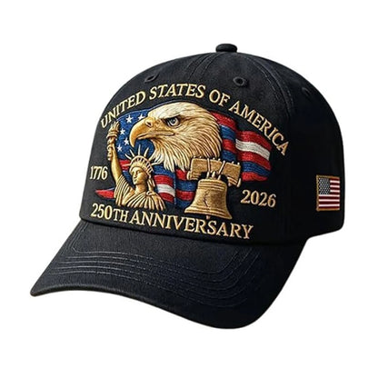 Men Women Baseball Caps US 250th Anniversary Cap Adjustable Retro Washed Patriotic Cap US 250th Anniversary Sports Trucker Hat