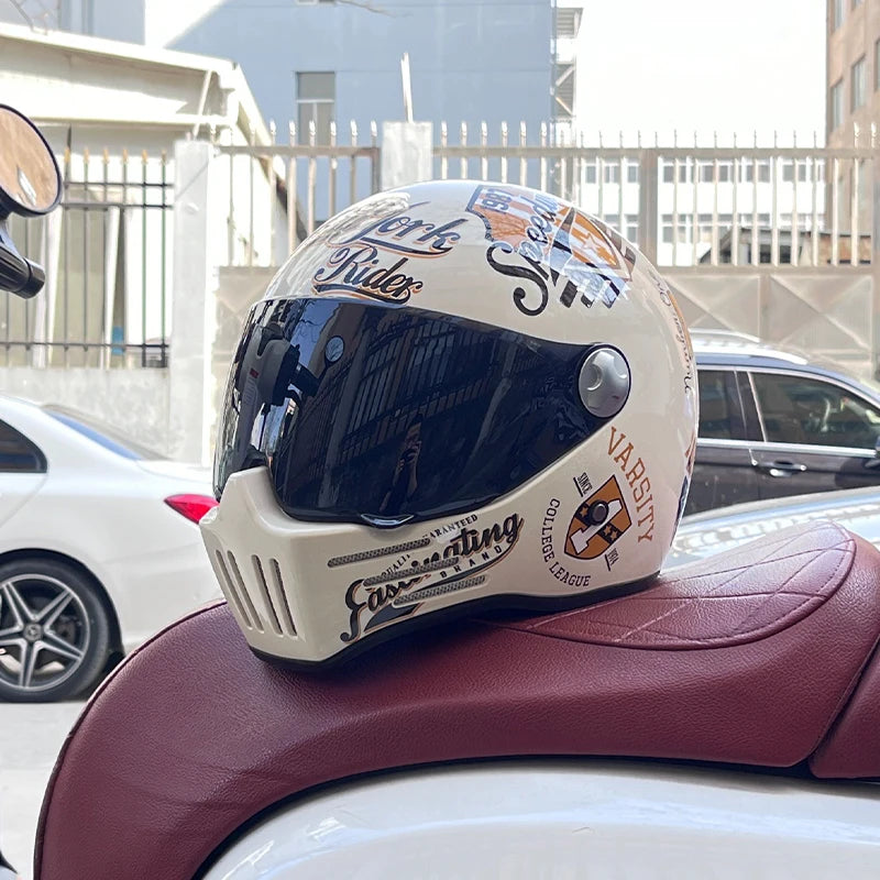 ORZ-728 Full Face casco moto Helmet Vintage Chopper Retro Helmet capacete de motocicleta modular helmet DOT
