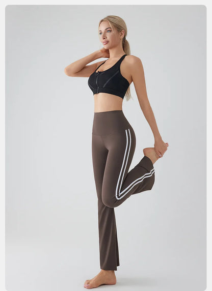 Flares Yoga Pants for Women High Waist Bootcut Workout Leggings Tummy Control Fitness Gym Leggings