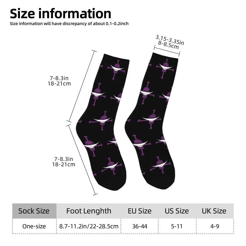 Fashion Men's Socks Harajuku Tony Tony Choppers Sock Luffys Zoros Trafalgar Law Anime Women's Socks Spring Summer Autumn Winter