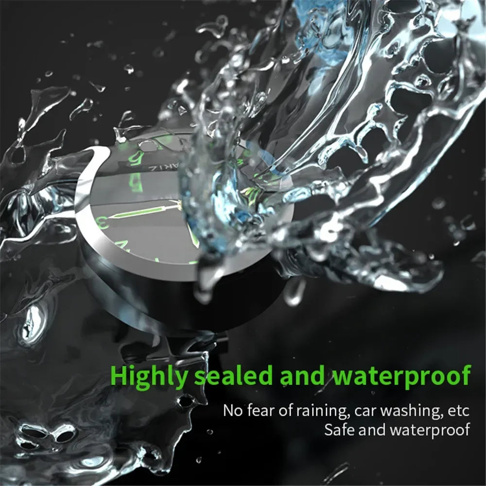 Universal Waterproof Chrome Motorcycle Bike Handlebar Mount Night Vision  Buckle Mount Quartz Watch For Motobike Bicycle