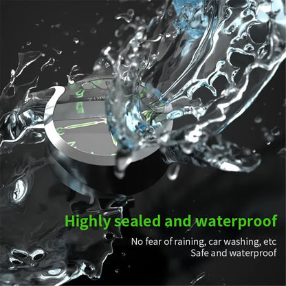 Universal Waterproof Chrome Motorcycle Bike Handlebar Mount Night Vision  Buckle Mount Quartz Watch For Motobike Bicycle