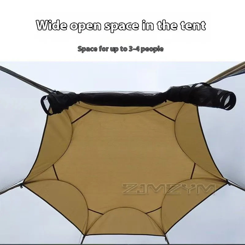 Pop Up Panoramic Mesh Tent Large Full View Mesh Tent for Backyard Patio Camping Picnic Beach Bug Proof High Ventilation
