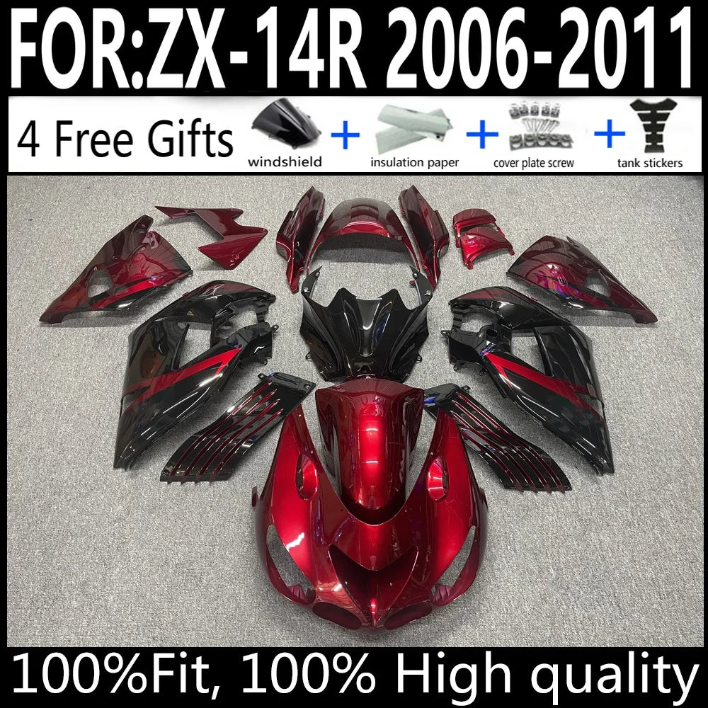 Kawasaki ZX-14R 06 07 08 09 10 11 ZX14R 2006-2011 Motorcycle Fairings Kit ABS Plastic Body Work Cowling Set Full Body