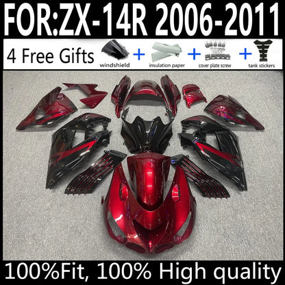 Kawasaki ZX-14R 06 07 08 09 10 11 ZX14R 2006-2011 Motorcycle Fairings Kit ABS Plastic Body Work Cowling Set Full Body