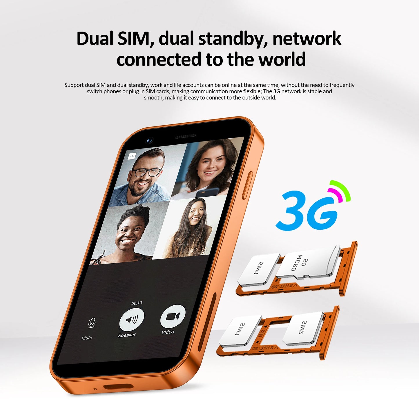 SERVO 18SE MINI Cute Android Smartphone 3G WCDMA Android OS Dual SIM Card Play Store Face Unlock Hotspot 3.0" Small Smart Phones