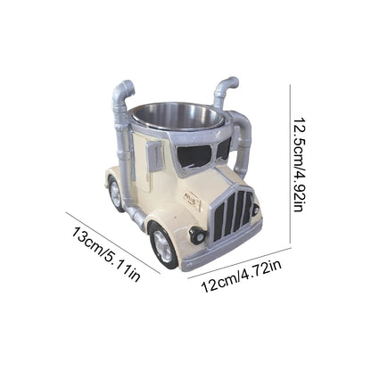 Semi-Truck Coffee Mugs 200-250ml Stainless Steel Creative Truck Coffee Cup Resin Coffee Mug Gifts for Coffee & Truck Lovers