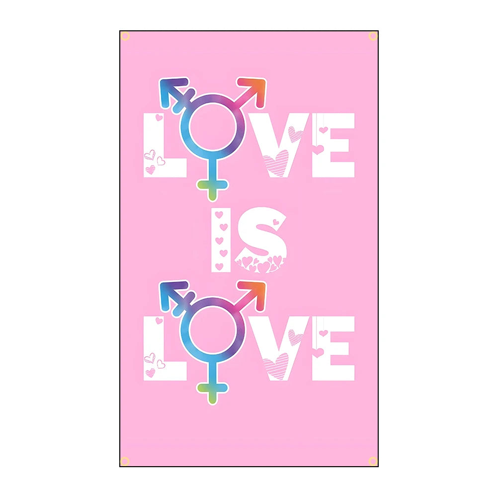 LGBTQ Rainbow GAY Bisexual Pride Flags Polyester Digital Printing Banner for Bedroom Wall Art Out Door Tapestry Decoration