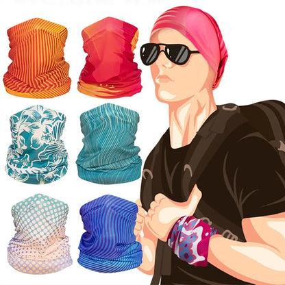 Outdoor Mountaineering Scarf Ice Silk Sunscreen Face Mask Bandana Unisex Scarf for Outdoor Fishing Biking