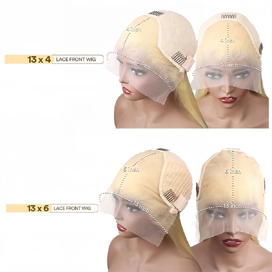Blond 613 Human Hair Wig 210 Density 30 40Inch Body wave Human Hair Wig 613 Hd Lace Frontal Wig 13x6 Pre Plucked Brazilian Hair
