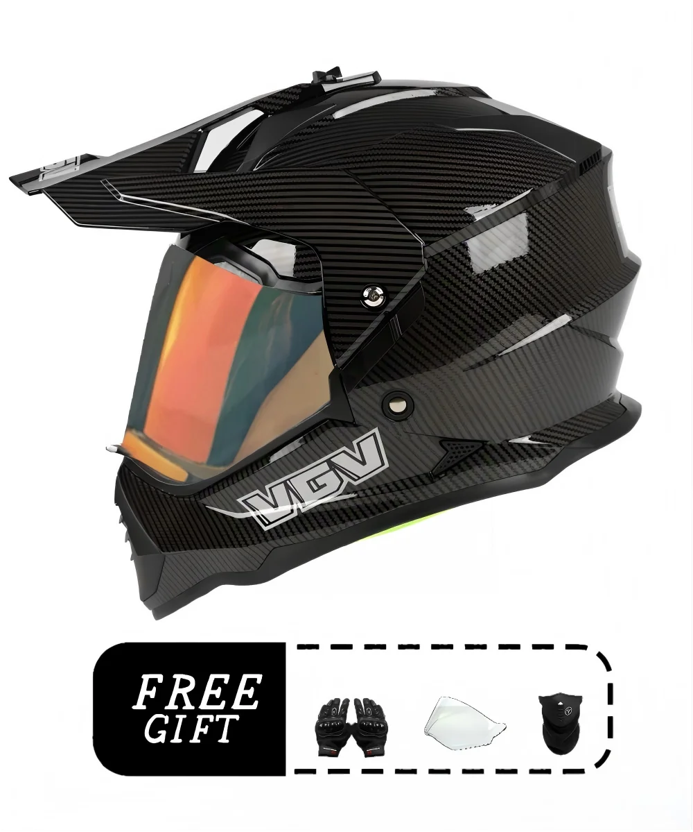 VGV motorcycle rally helmet buy one get three free, with a wide field of view design, suitable for off-road/downhill enthusiasts