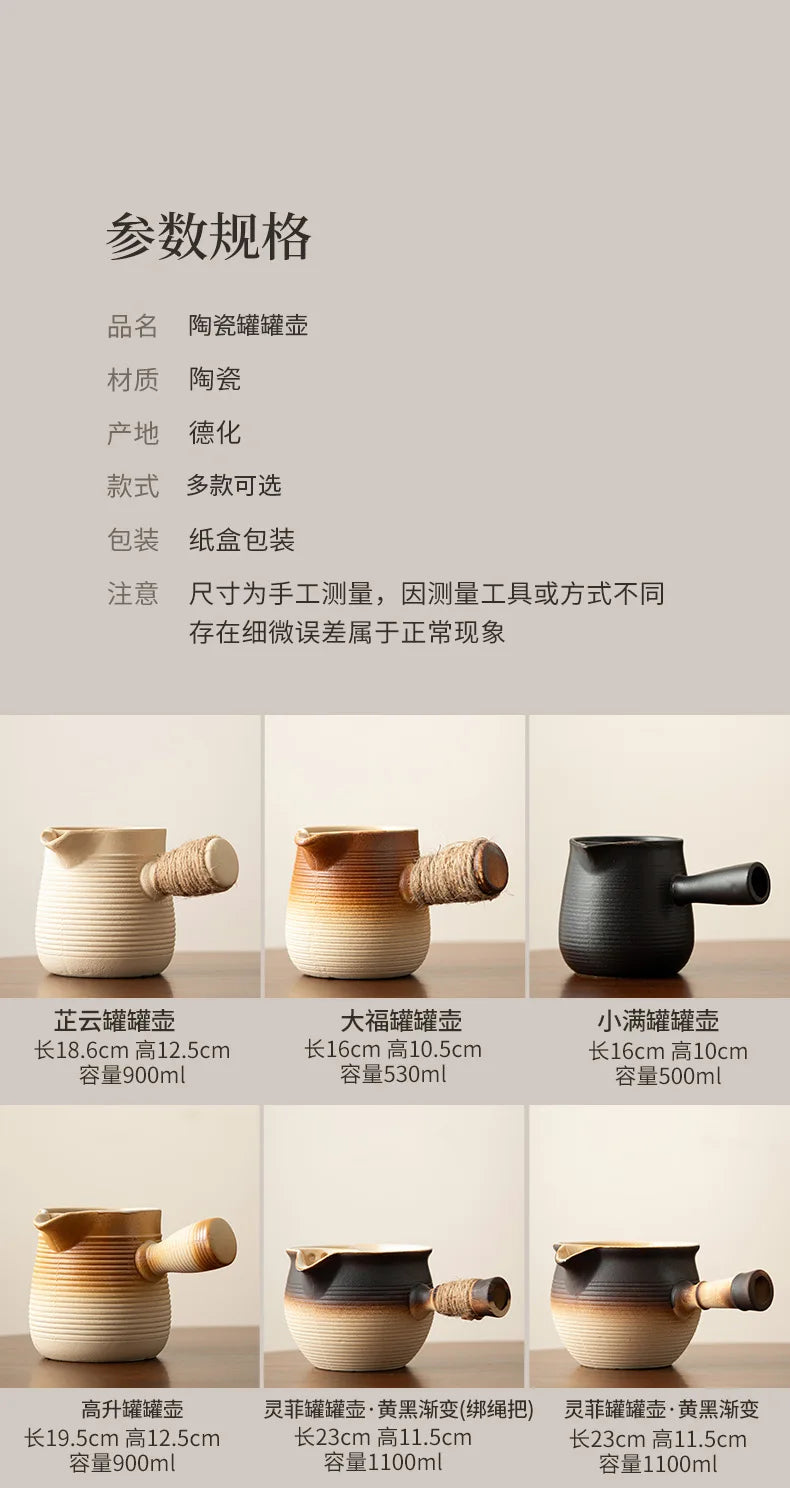 Ceramic Baked Milk Tea Pot Can Be Dry Boiled Boiled Tea Warm Milk Pot Teapot Tea Infuser