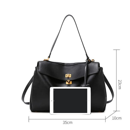 Elegant Suede Tote Bag Luxury Leather Large Capacity Shoulder Bag Minimalist Fashion Commute Handbag Soft Casual Shopping Bag