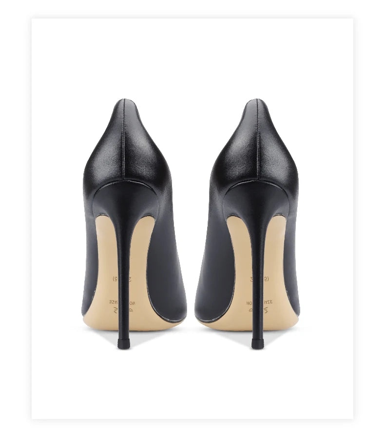 Genuine Leather Pumps For Women's 2025 Trend Luxury Fashion Sexy Party High Heels Elegant Comfortable Pointed Toe Shoes women