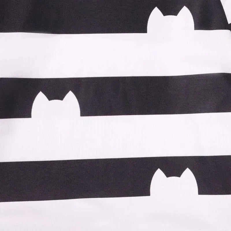 Summer Little Girls Dress Cats T-Shirt With Tutu Skirts For Children Birthday Party Cosplay Halloween Carnival Dress Up Costume