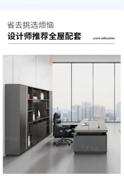 L Shape Storage Executive Desk Designer Computer Bureaux Table Computer Desks Workstation Modern Mesa Escriotorio Home Office