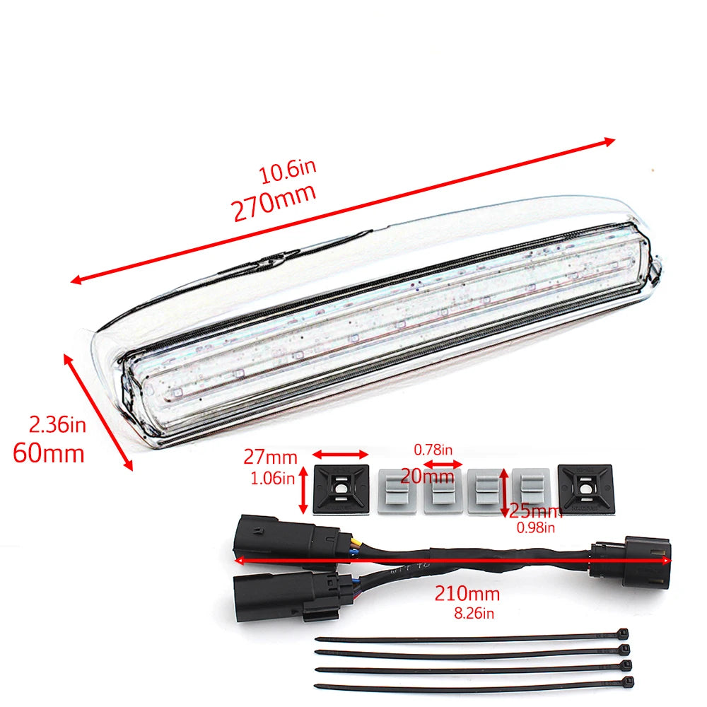 For Harley Electra Road Glide CVO Ultra Tri Glide 2014-Up Motorcycle LED Tour-Pak Cover Light Tour Pack Tail Brake Turn Signals