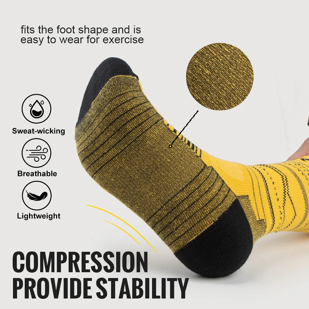WRELS 1/3Pairs Merino Wool Socks Warm Thick Cushion Wool Socks Running Moisture Wicking Sports Socks Merino Wool Hiking Socks