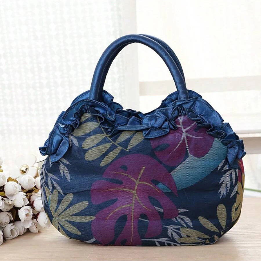 New women's handbag pure color lace zipper handbag mom bag large capacity mobile phone change purse storage bag
