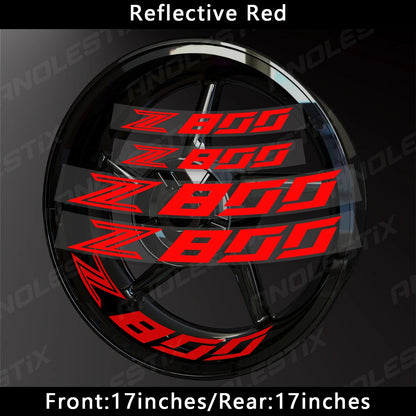AnoleStix Reflective Motorcycle Wheel Sticker Hub Decal Rim Stripe Tape For Kawasaki Z800 2018 2019 2020 2021 2022 2023 2024