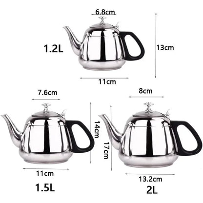 Stainless Steel Tea Stove 1.2L/1.5L/2L Kettle Tea Stove for Hot Pot Gas Sensing Home Camping Office Self-service Restaurant