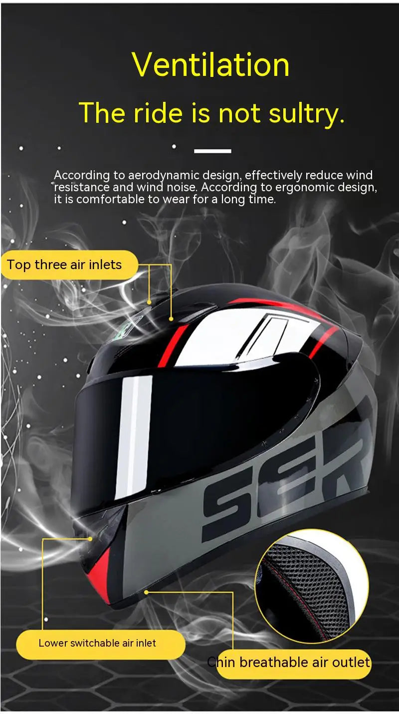 Unisex DOT Certified Full Face Motorcycle Helmet Safety Motobike Scooter Casco Moto Modular Capacetes Helmet