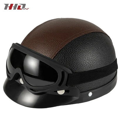 New style safety helmet motorcycle headgear all seasons universal for men and women, warm in autumn and winter,retro half helmet