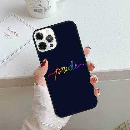 Rainbow Pride Phone Case For iPhone 17 Air 14 15 16 16e 13 12 Max Cover For Apple 14 15 16 16e 11 Pro Max Plus Coque