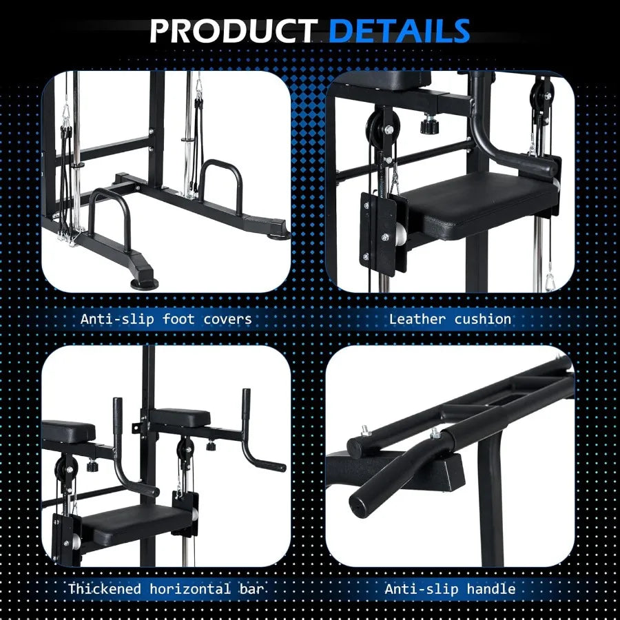 Power Tower Dip Station Pull Up Bar Exercise Tower, Free Standing Pull Up Bars For Home Gym Strength Training Workout Equipment