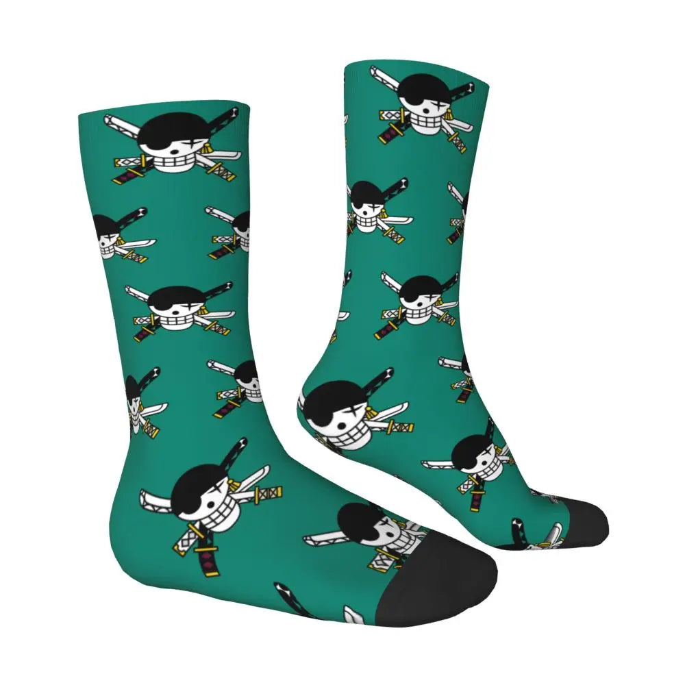 Fashion Men's Socks Harajuku Tony Tony Choppers Sock Luffys Zoros Trafalgar Law Anime Women's Socks Spring Summer Autumn Winter