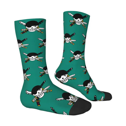 Fashion Men's Socks Harajuku Tony Tony Choppers Sock Luffys Zoros Trafalgar Law Anime Women's Socks Spring Summer Autumn Winter