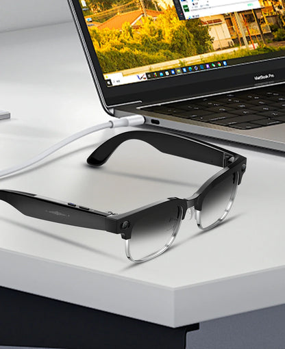 New 1200P HD Smart Glasses With 800W Ultra-Wide Camera Video Recording 4GB AI Photo Recognition Bluetooth Call Translation Voice