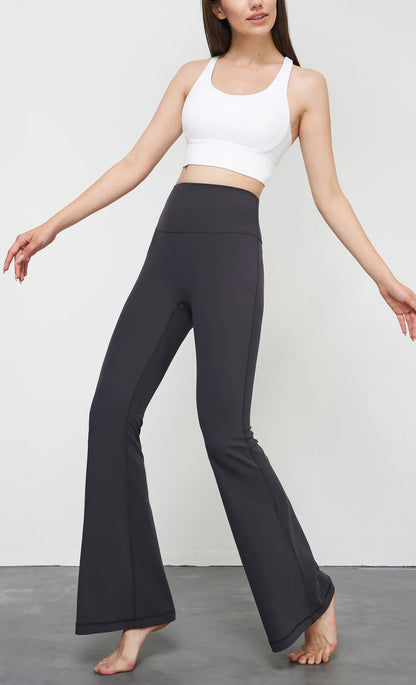 Yoga Flared Pants Women Naked Feel Fashion Casual Butt-Lifting High Waist Sports Leggings Fitness Workout Wide-Leg Pants