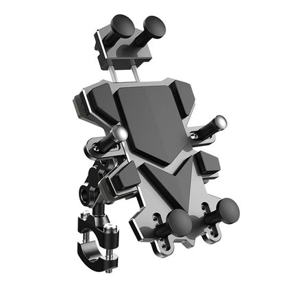 Alloy Shock-Absorbing Phone Holder for Motorcycle Bicycle Universal 360 Rotation Adjustment Mobile Phone Navigation Bracket