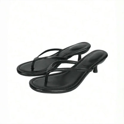 2026 New Brand Fashion Clip Toe Low Heel Women Slippers Ladies Elegant Beach Vacation Dress Slides Concise Summer Shoes