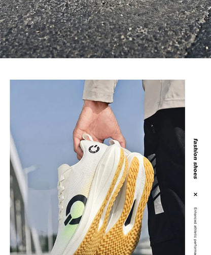 Men's Running Shoes Breathable Mesh Jogging Non-Slip Outdoor Couple Trainer Race Sneakers Luxury Shoes Off-road Shoes Cushioning