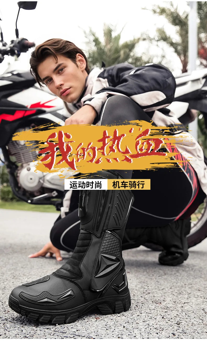 Motorcycle Shoes Riding Rider Motorcycle Boots Racing Travel Equipment Botas Para Moto Botas Moto Motorbike Boots Men