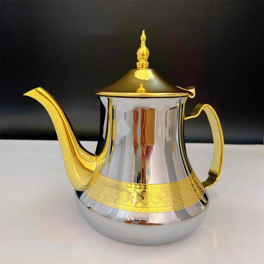 Arabic style stainless steel teapot, Moroccan mint tea pot, Induction cooker gas boiling water kettle,Restaurant Home Tea Kettle