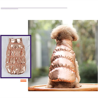 Winter Pet Dog Down Coat Fleece Warm Inside Candy Color Pet Down Warm Coat Puppy Down Clothes Winter Clothes Clothing XS-3XL