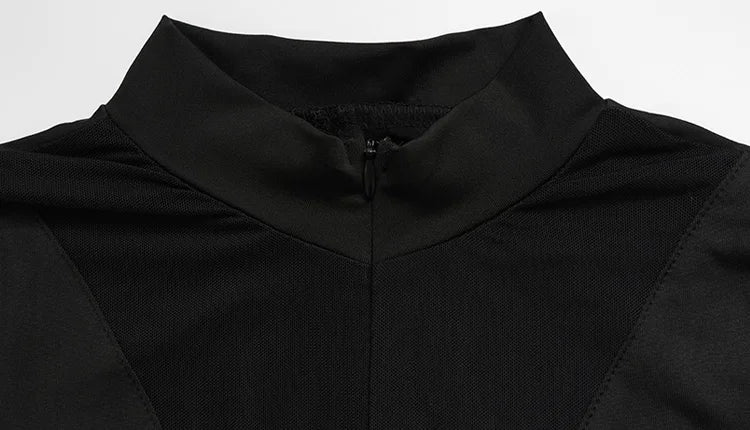 Ahagaga Sexy Club Women's Mesh Jumpsuits Patchwork Solid Regular Long Sleeves Sheath Skinny Sheer Turtleneck Casual Streetwear