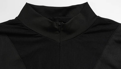 Ahagaga Sexy Club Women's Mesh Jumpsuits Patchwork Solid Regular Long Sleeves Sheath Skinny Sheer Turtleneck Casual Streetwear