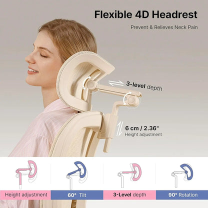 Q2 Ergonomic Office Chair with Lumbar Support & Adjustable Headrest, Cushion Seat with Flip-Up Arms, Reclining, Customized