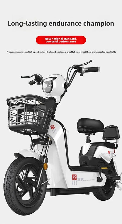 2024 New Model New National Standard Women's Compact Long-Range Electric Bicycle - Power-Assisted E-Scooter for Adult Females